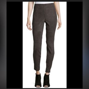 Bagatelle Women's Brown Suede Genuine Leather Leggings Skinny Pants